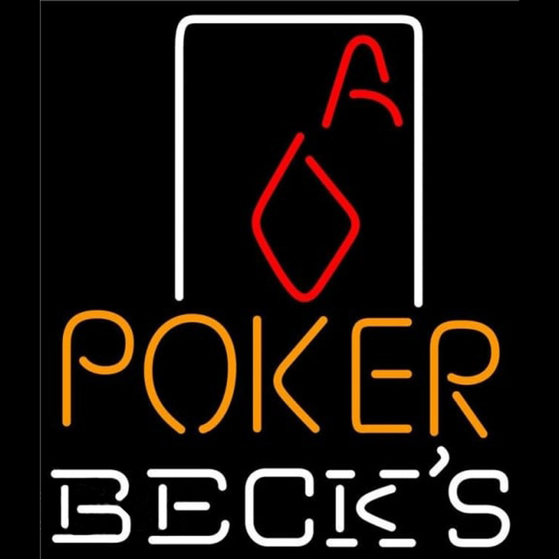 Becks Poker Squver Ace Beer Sign Neonreclame