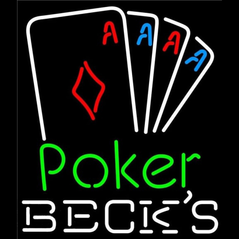 Becks Poker Tournament Beer Sign Neonreclame