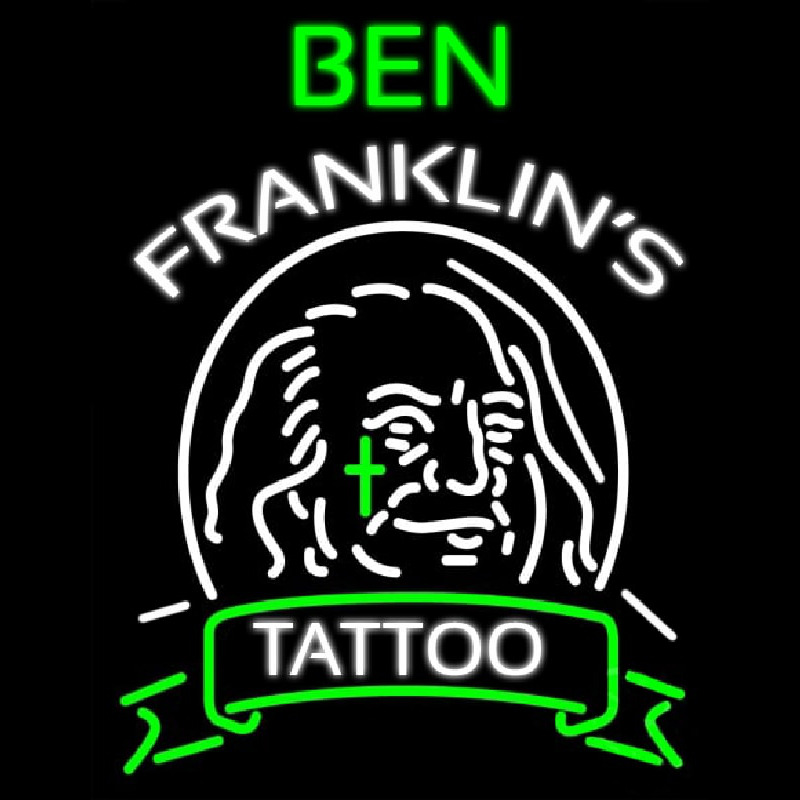 Ben Franklins Tattoo Neonreclame