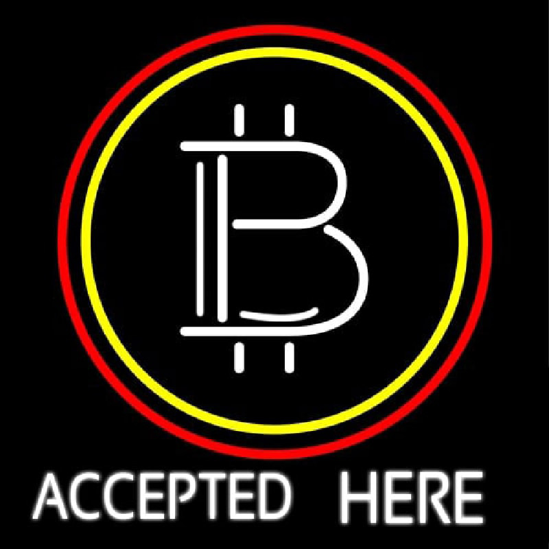 Bitcoin Accepted Here Neonreclame