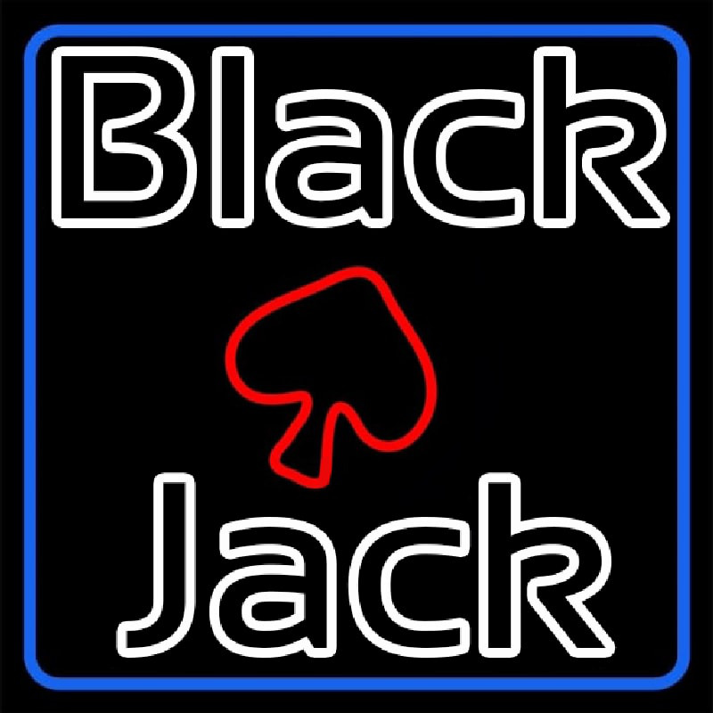Blackjack White Neonreclame