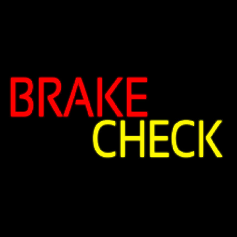 Block Brake Check Neonreclame