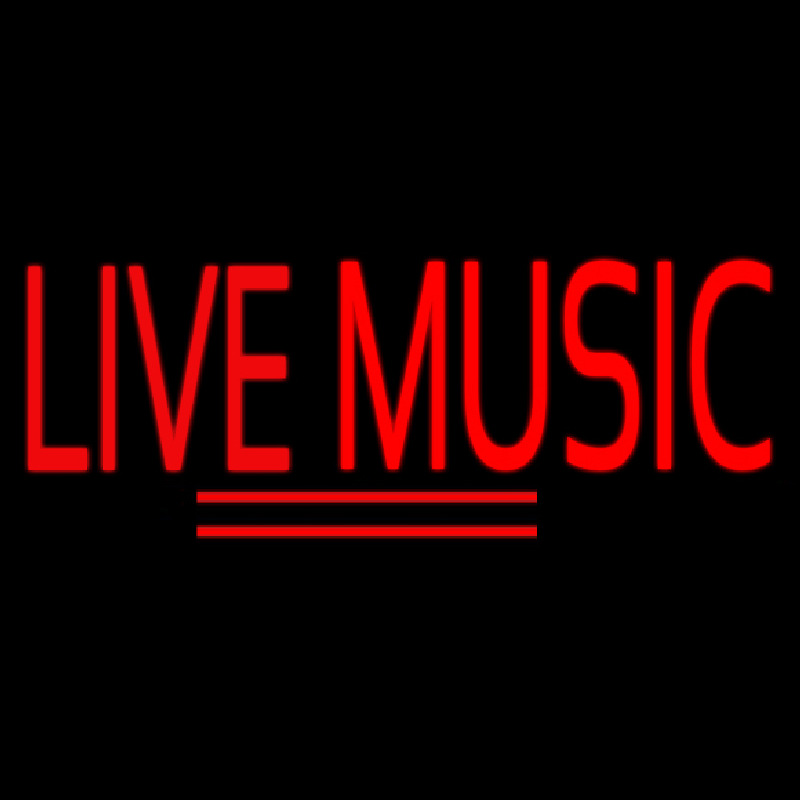 Block Live Music Red Neonreclame