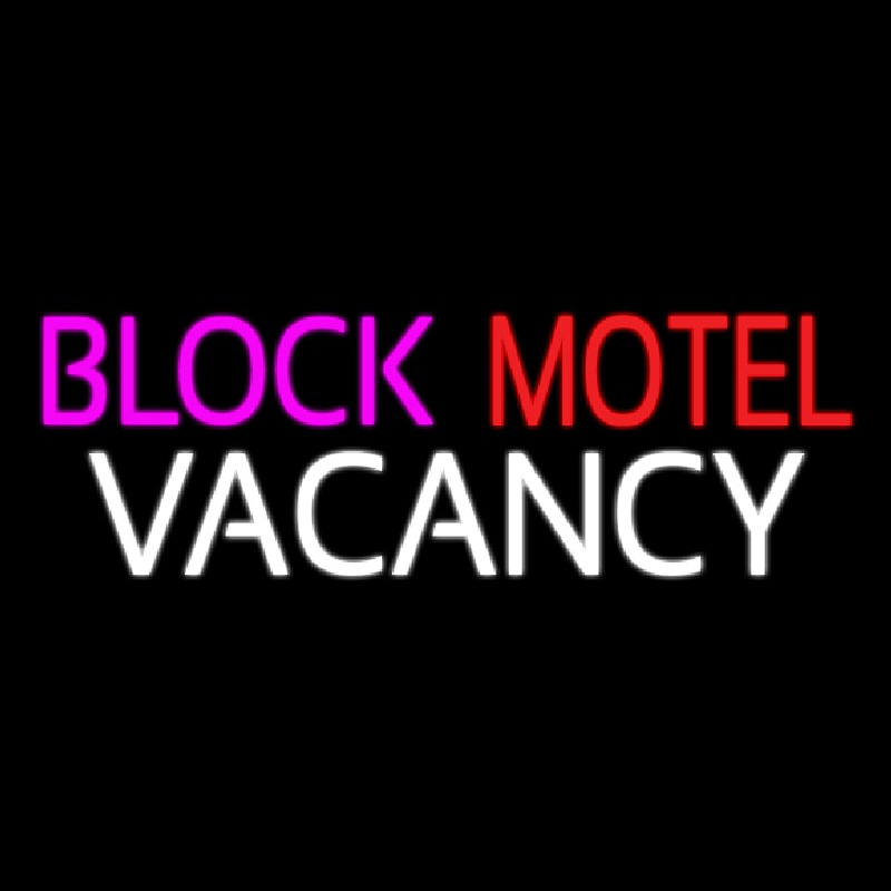 Block Motel Vacancy Neonreclame