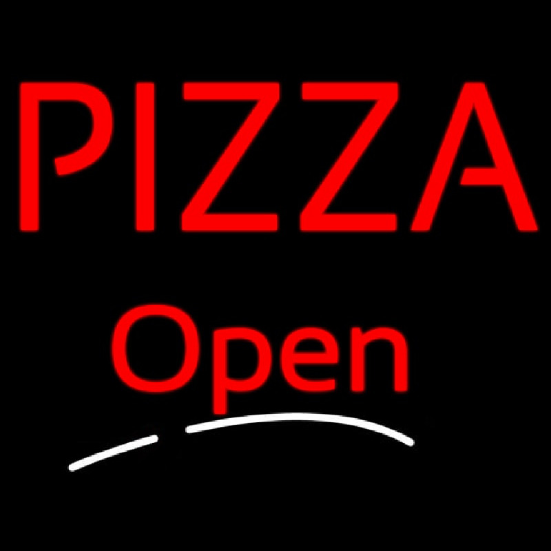Block Red Pizza Open Neonreclame
