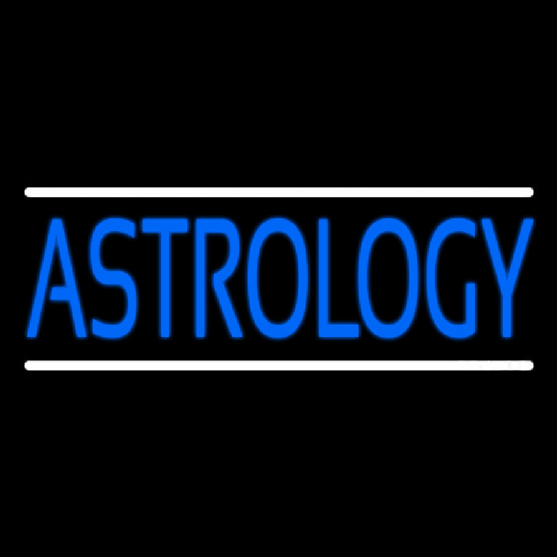 Blue Astrology Block Neonreclame