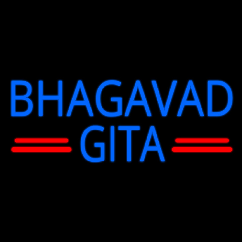 Blue Bhagavad Gita Neonreclame