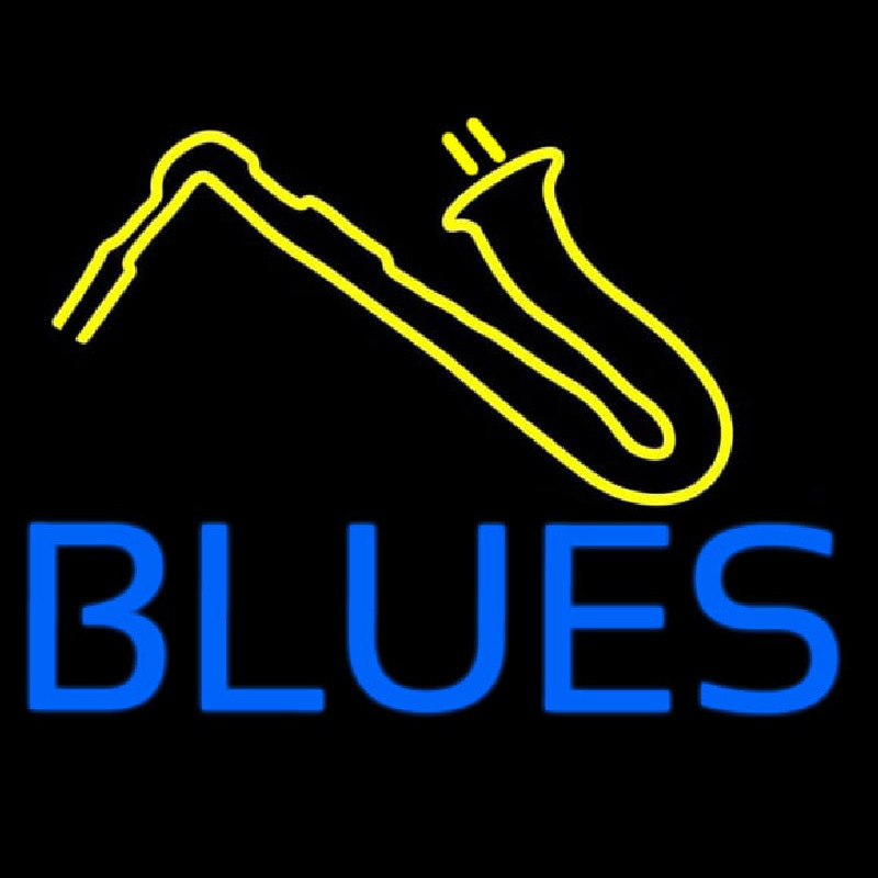 Blue Blues Yellow Sa ophone Neonreclame