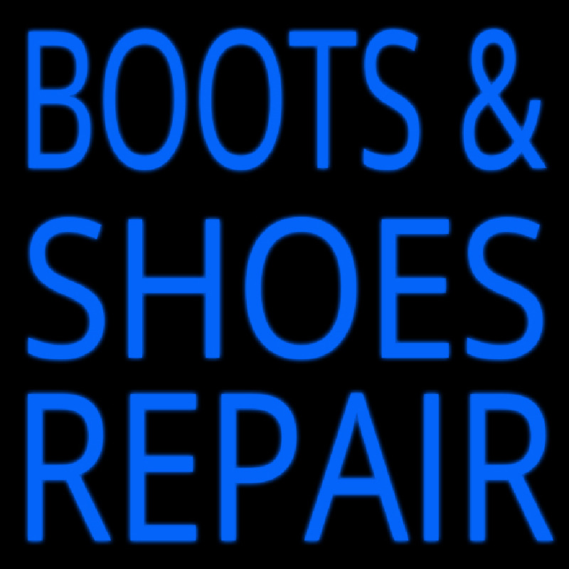 Blue Boots And Shoes Repair Neonreclame