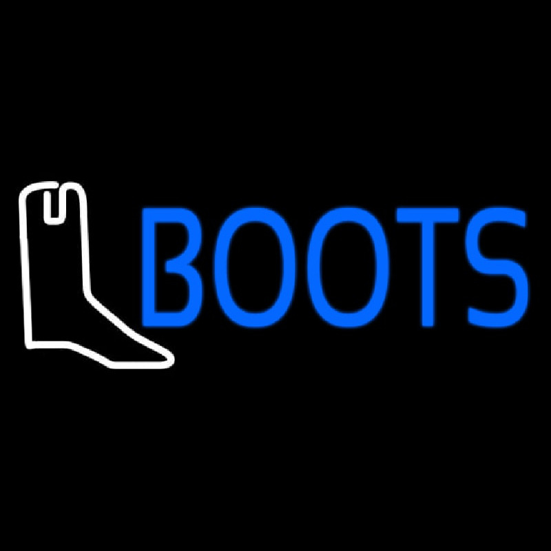 Blue Boots With Logo Neonreclame