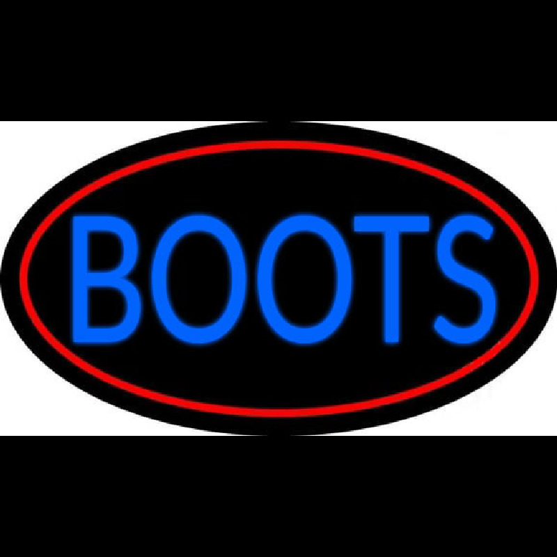 Blue Boots With Red Border Neonreclame