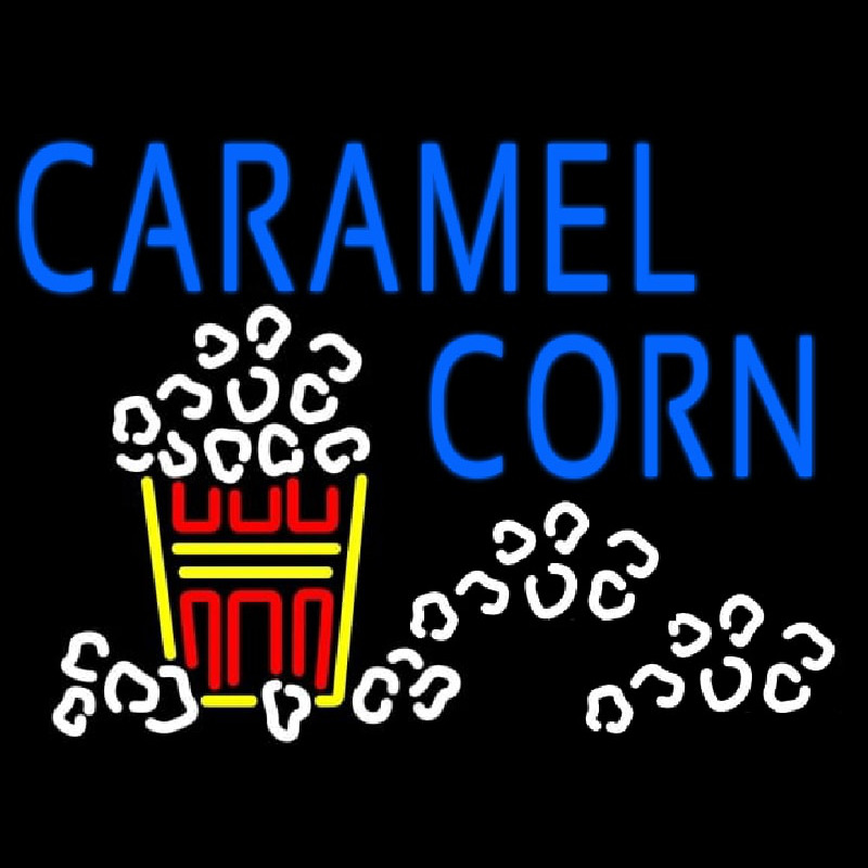 Blue Caramel Corn With Logo Neonreclame