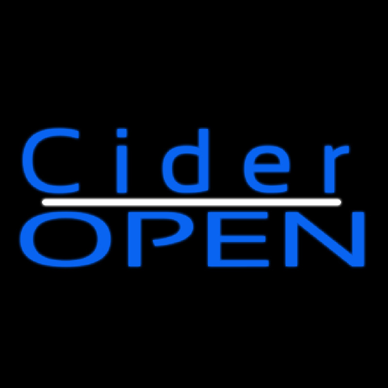 Blue Cider Open Neonreclame