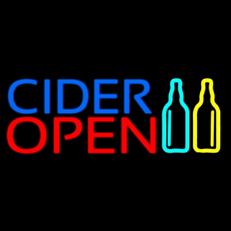 Blue Cider Open Neonreclame