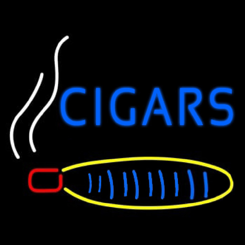 Blue Cigars With Logo Neonreclame
