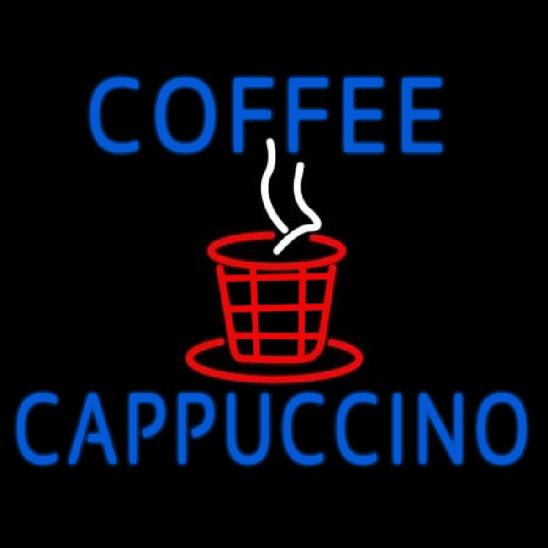Blue Coffee Cappuccino Neonreclame