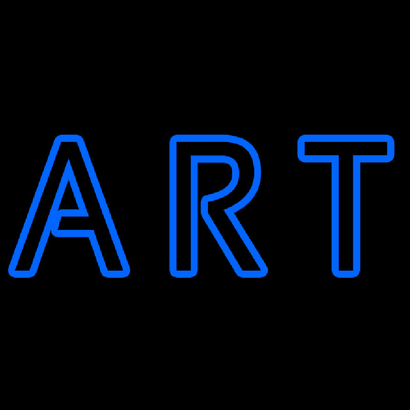 Blue Double Stroke Art Neonreclame