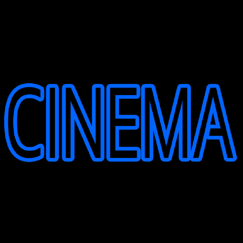 Blue Double Stroke Cinema Neonreclame