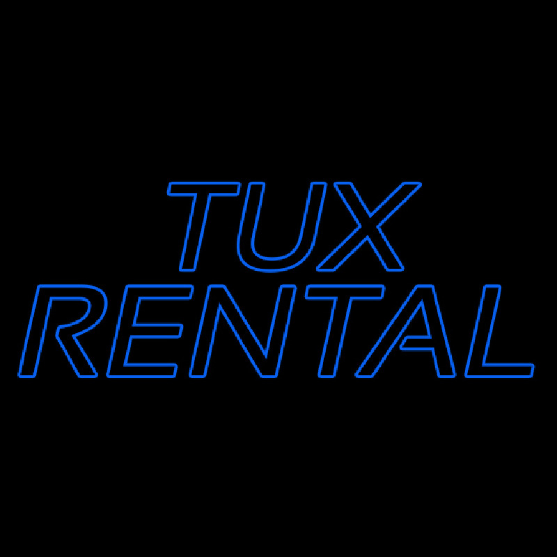 Blue Double Stroke Tu  Rental Neonreclame