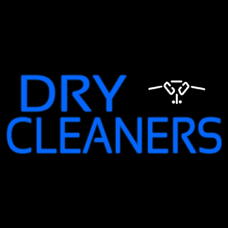 Blue Dry Cleaners Logo Neonreclame