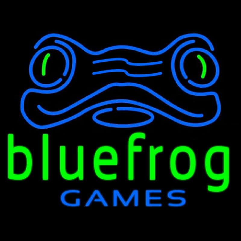 Blue Frog Games Logo Neonreclame