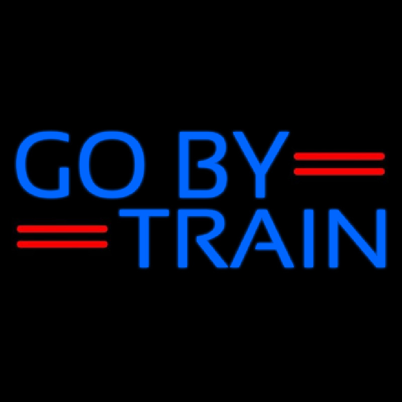 Blue Go By Train Neonreclame