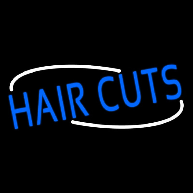 Blue Hair Cuts Neonreclame