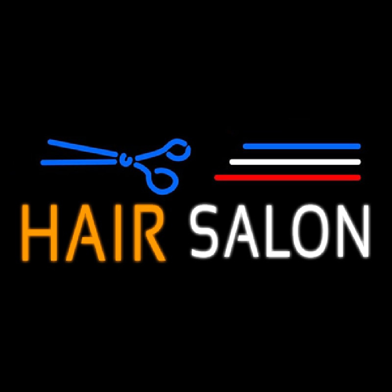 Blue Hair Salon Logo Neonreclame