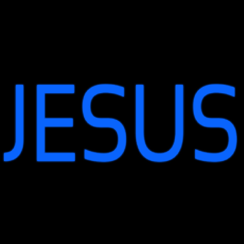 Blue Jesus Block Neonreclame