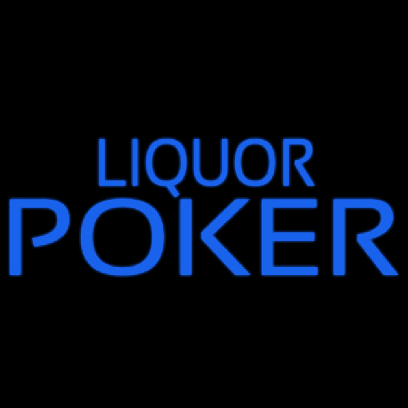 Blue Liquor Poker Neonreclame