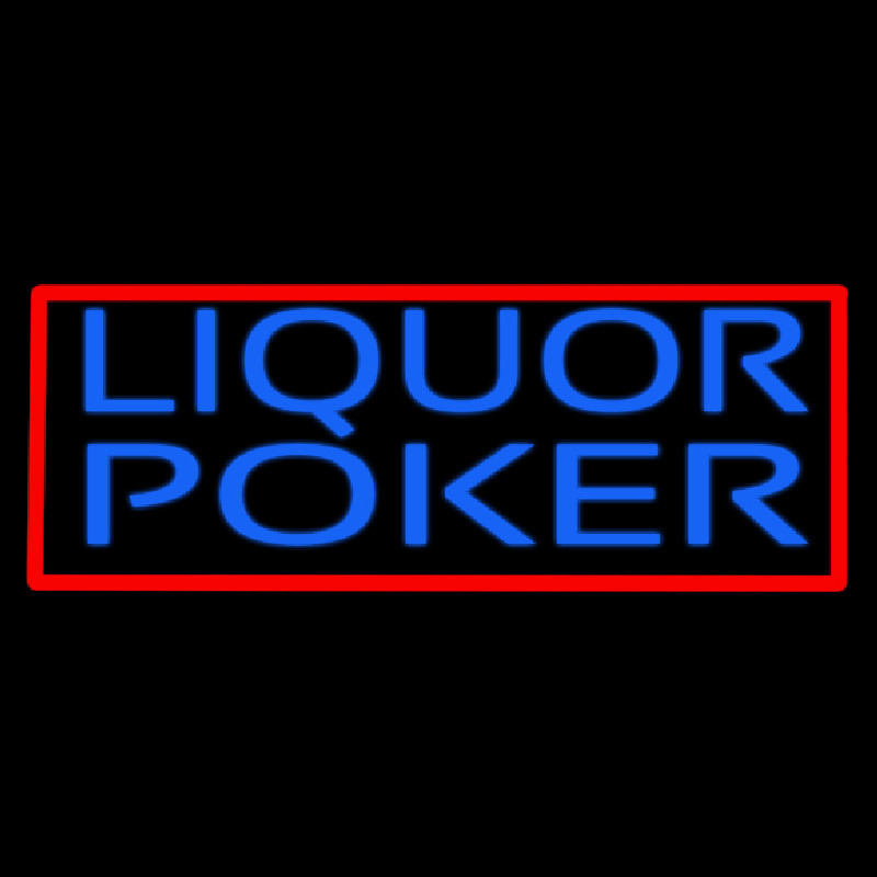 Blue Liquor Poker Neonreclame