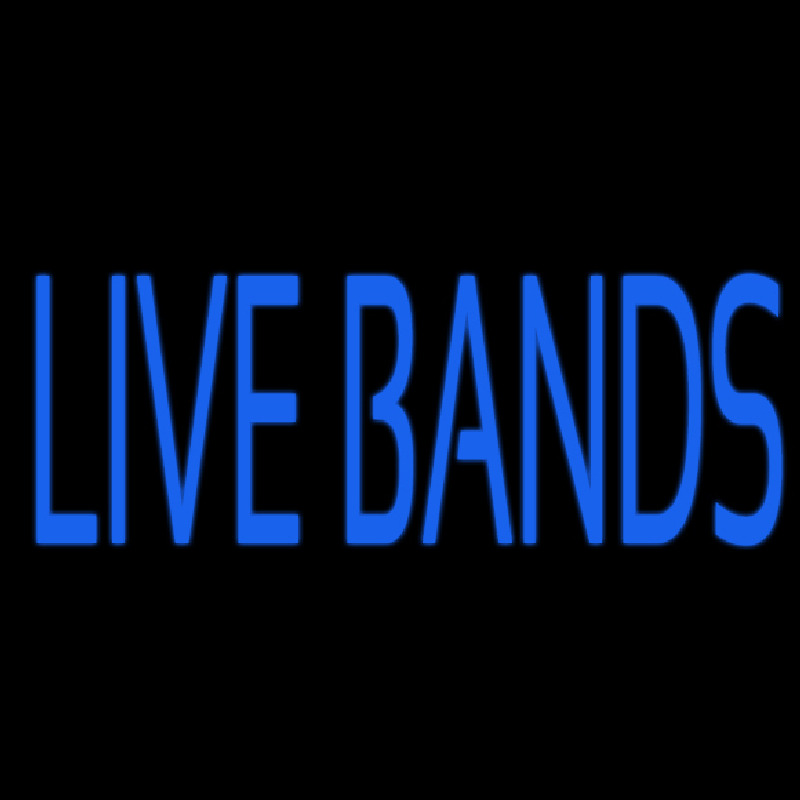 Blue Live Bands Neonreclame
