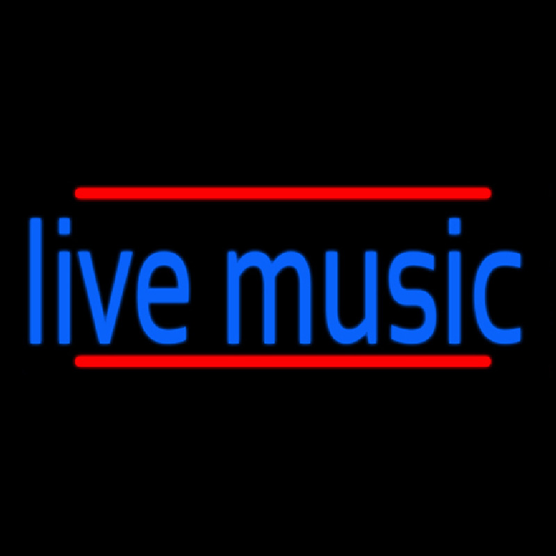 Blue Live Music Red Line Neonreclame