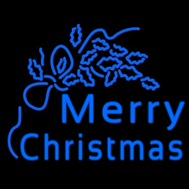 Blue Merry Christmas Neonreclame