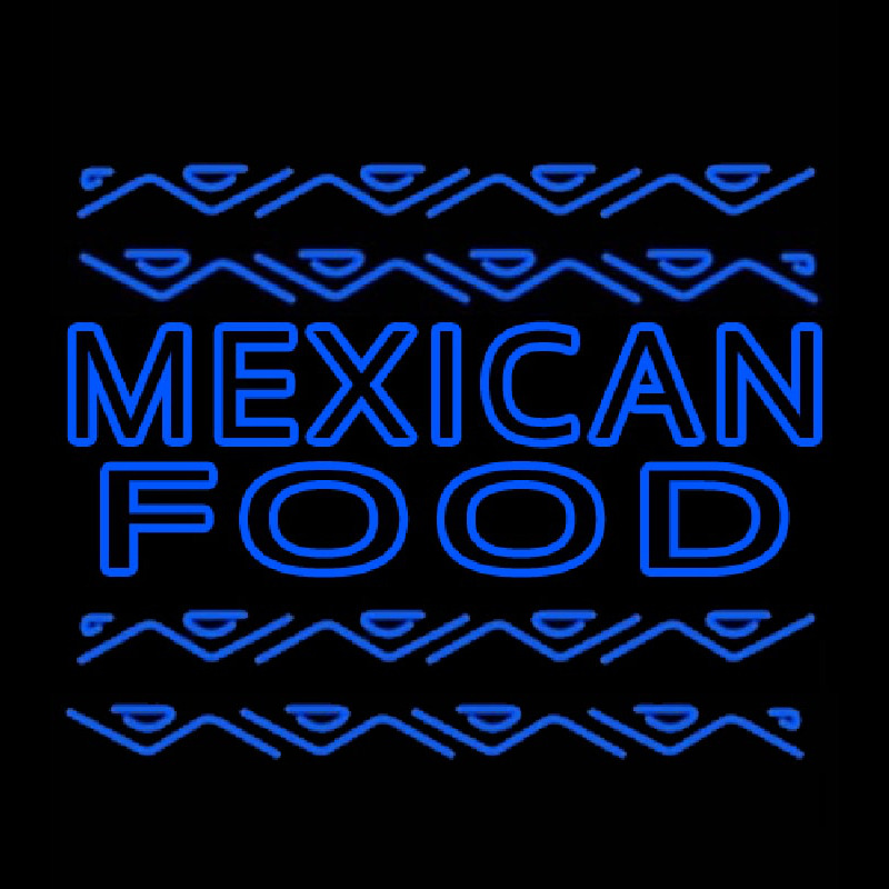 Blue Mexican Food Outdoor Neonreclame