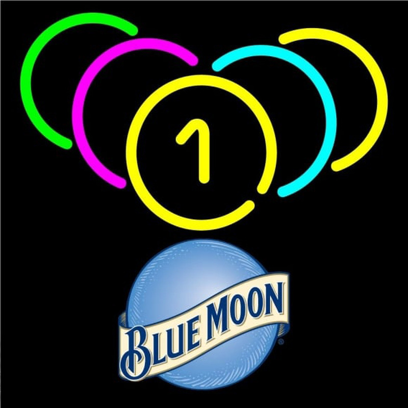 Blue Moon Billiard Rack Pool Beer Sign Neonreclame