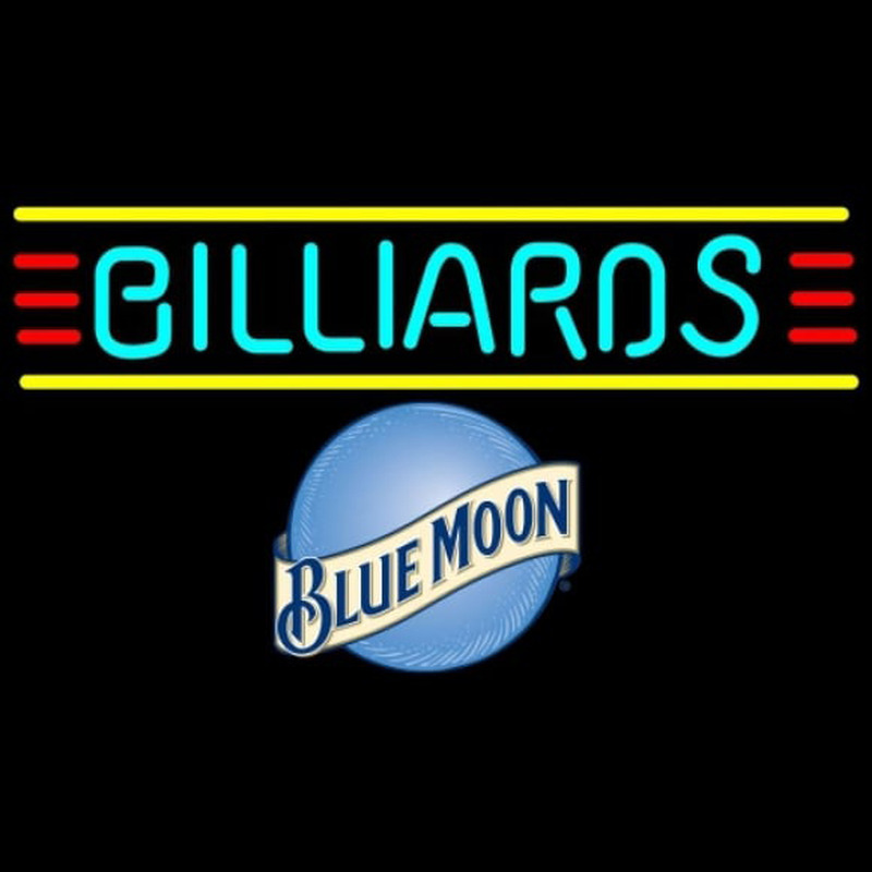 Blue Moon Billiards Te t Borders Pool Beer Sign Neonreclame