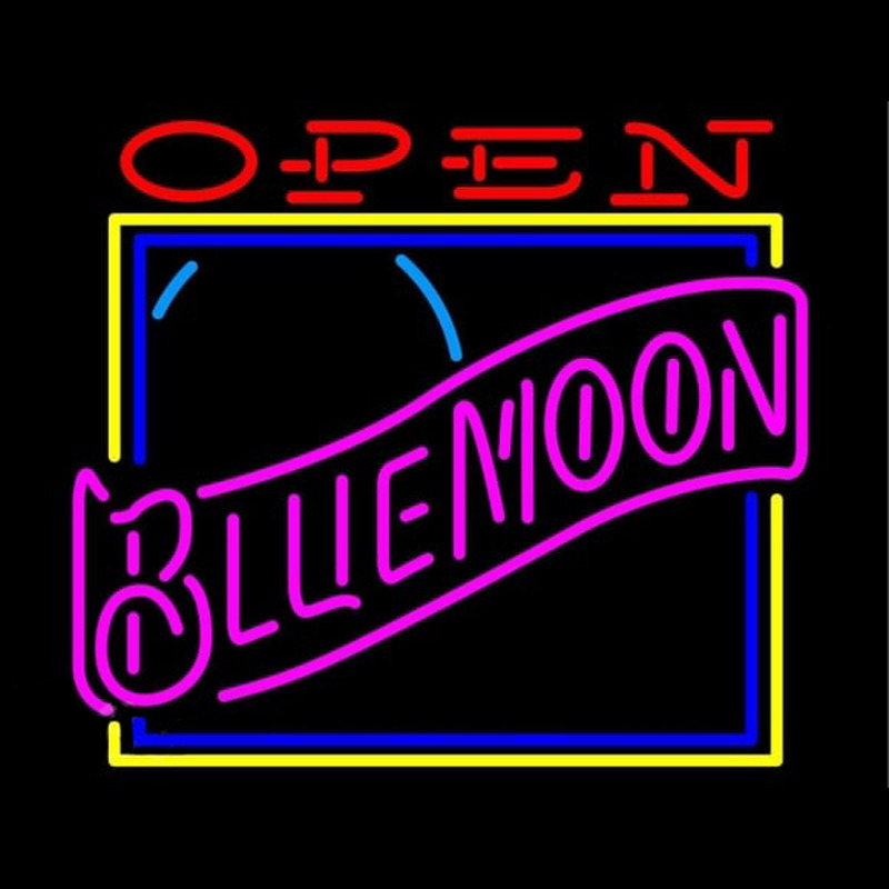Blue Moon Classic Open Beer Sign Neonreclame