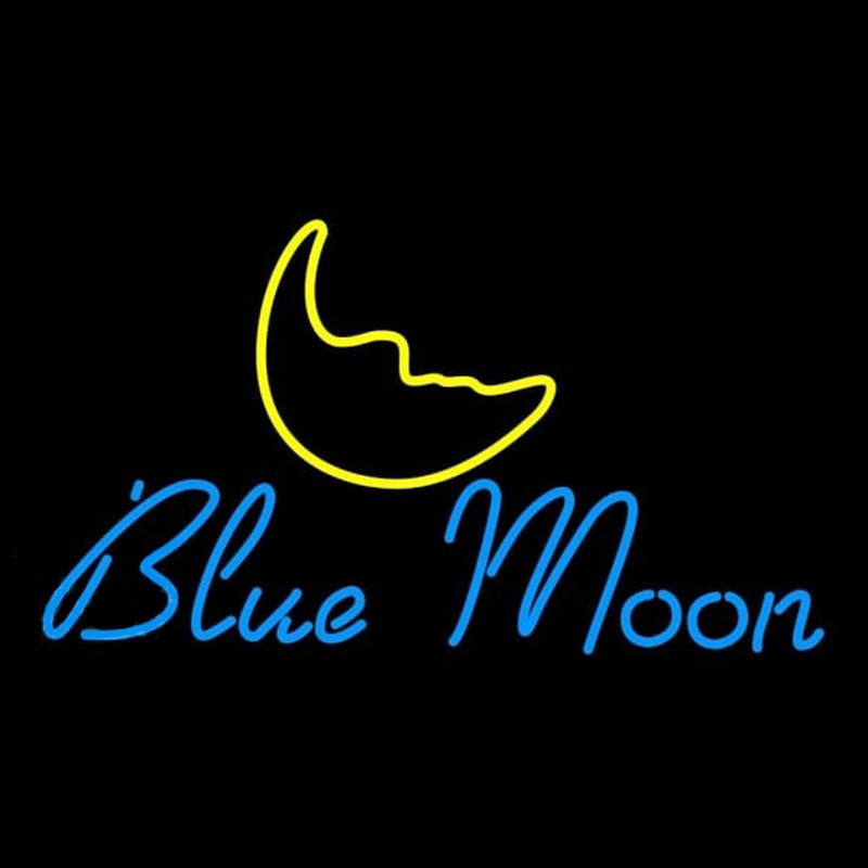 Blue Moon Italic Beer Sign Neonreclame