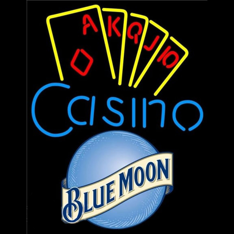 Blue Moon Poker Casino Ace Series Beer Sign Neonreclame