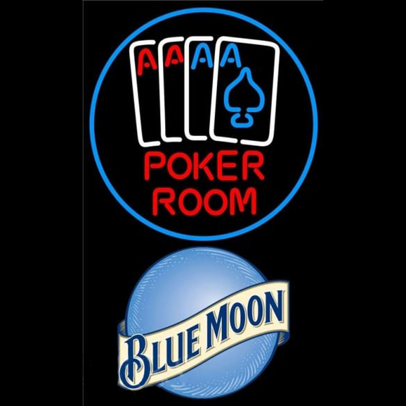 Blue Moon Poker Room Beer Sign Neonreclame