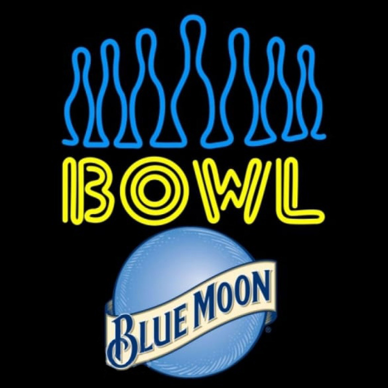 Blue Moon Ten Pin Bowling Beer Sign Neonreclame