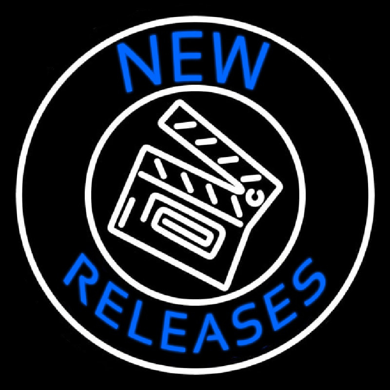 Blue New Releases With Logo Neonreclame