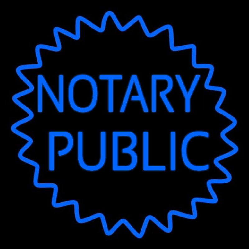 Blue Notary Public Neonreclame