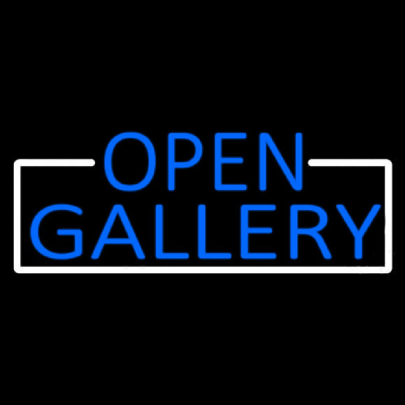 Blue Open Gallery With White Border Neonreclame