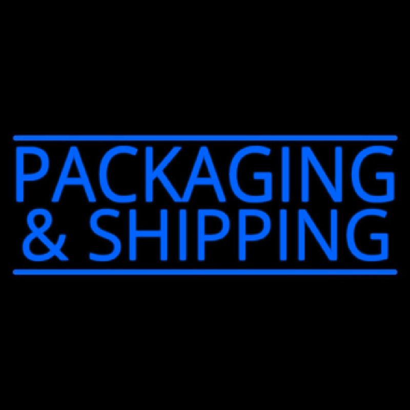 Blue Packaging And Shipping Neonreclame