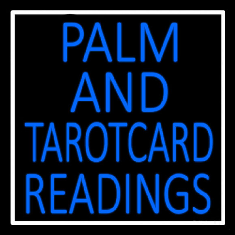 Blue Palm And Tarot Card Readings Neonreclame