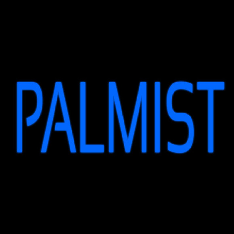 Blue Palmist Block Neonreclame