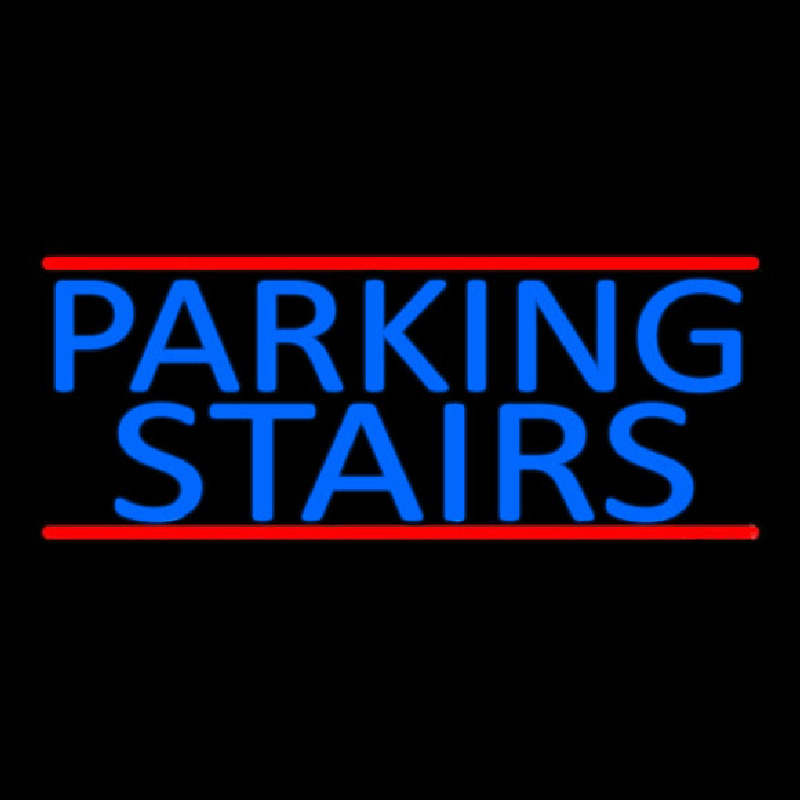 Blue Parking Stairs Neonreclame