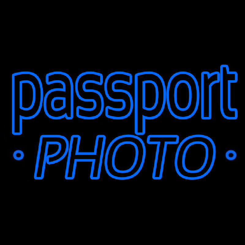 Blue Passport Neonreclame